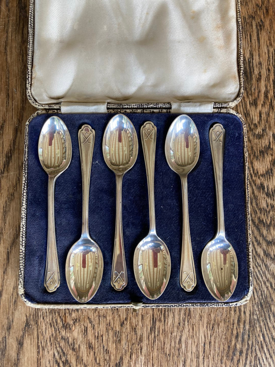 A Set of Silver Golf Teaspoons, Sheffield 1933