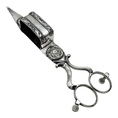 A pair of Regency Silver Plated Candle Snuffers