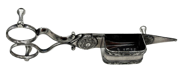 A pair of Regency Silver Plated Candle Snuffers