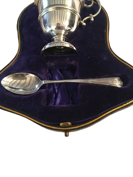 An Antique Silver Christening Set