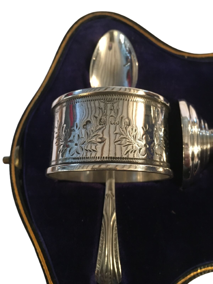 An Antique Silver Christening Set