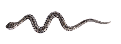 A Silver and Marcasite Snake Pendant