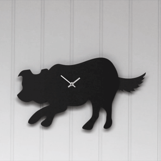 Dog Clocks with Wagging Tail