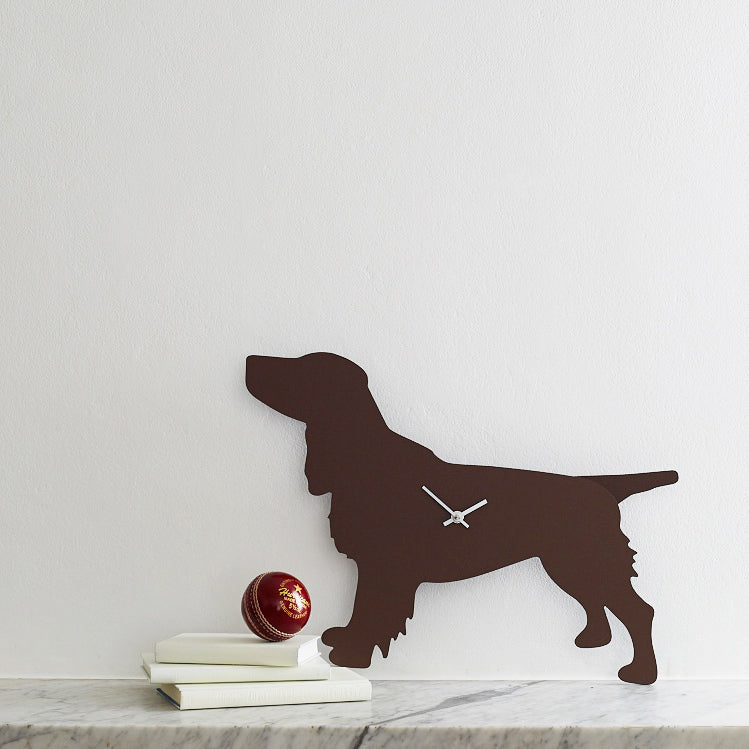 Spaniel Clock - Brown - annabeljames