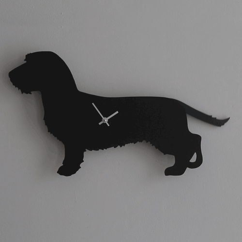 Dachshund - Wire-Haired - Clock - annabeljames
