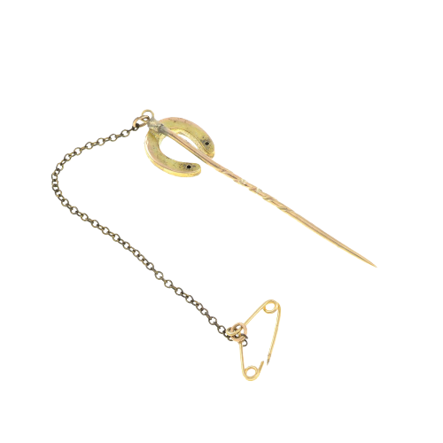 An Antique Sapphire and Diamond Stickpin, 1890-1910