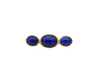 A Vintage Christian Dior Gold Plated Triple Oval Lapis Brooch