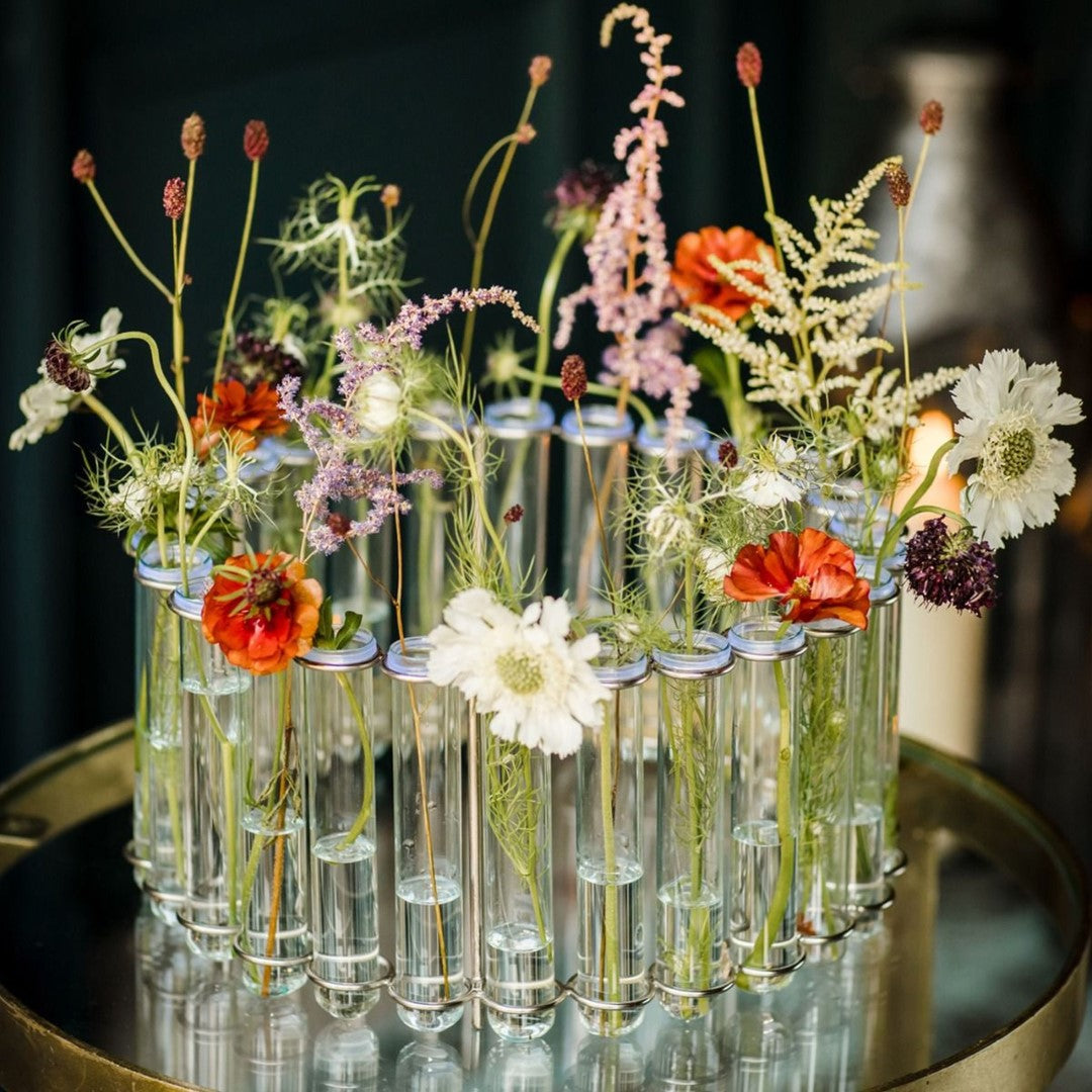 Test Tube Flower Vase - Circular