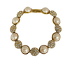 A Vintage Monet Faux Pearl and Crystal Bracelet