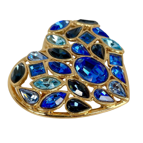 Vintage Yves Saint Laurent Heart Brooch